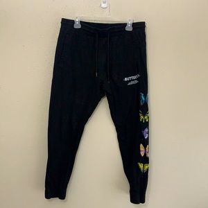 Black butterfly men’s sweatpants